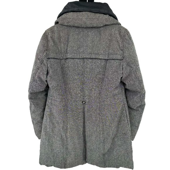 Soia & Kyo Gray Wool Blend Down Insulated Puffer Coat Jacket sz L - Picture 2 of 14